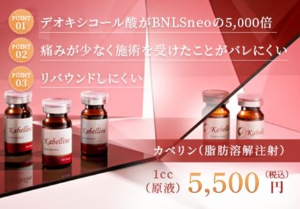 EPOINT デオキシコール酸がBNLSneoの5,000倍 POT 痛みが少なく施術を受けたことがバレにくい POINT リバウンドしにくい。
